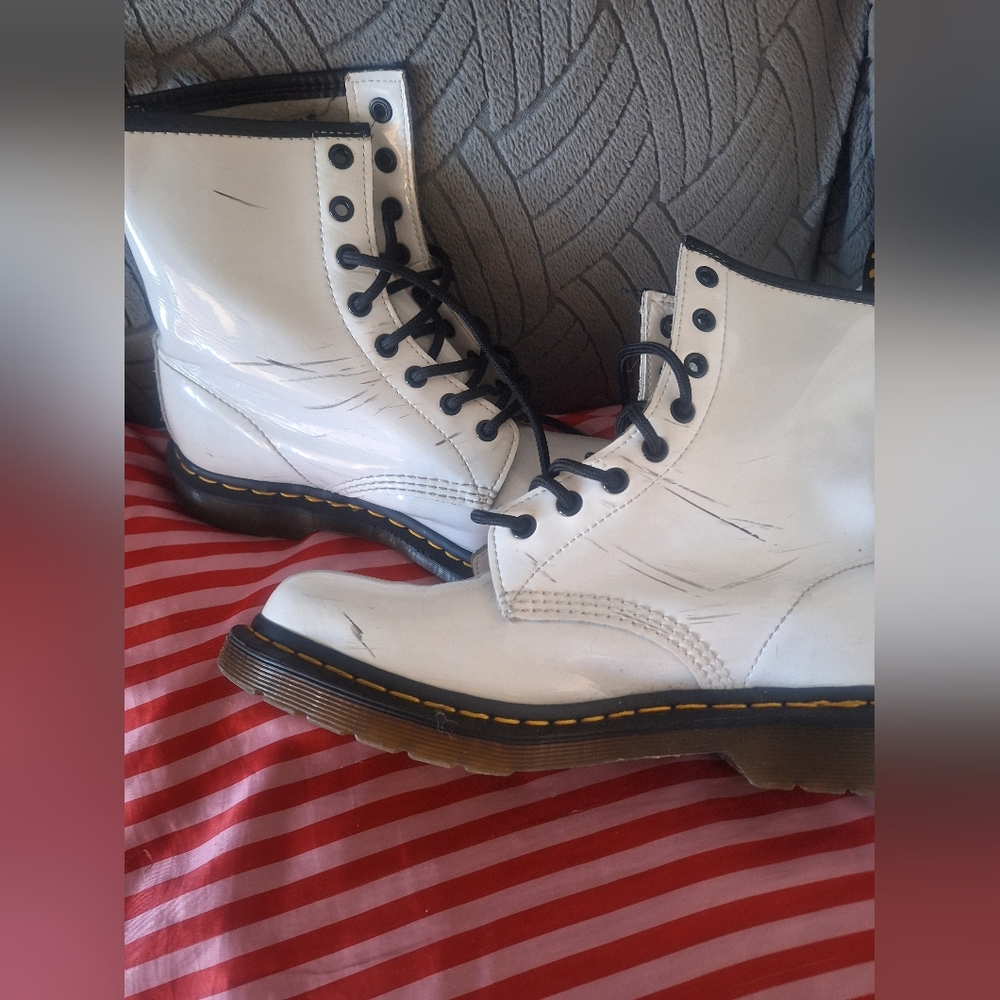 Dr. Martens White Combat Boots